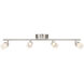 EnviroLite 4 Light 120 Brushed Nickel Track Kit Ceiling Light in 1900, Straight Bar